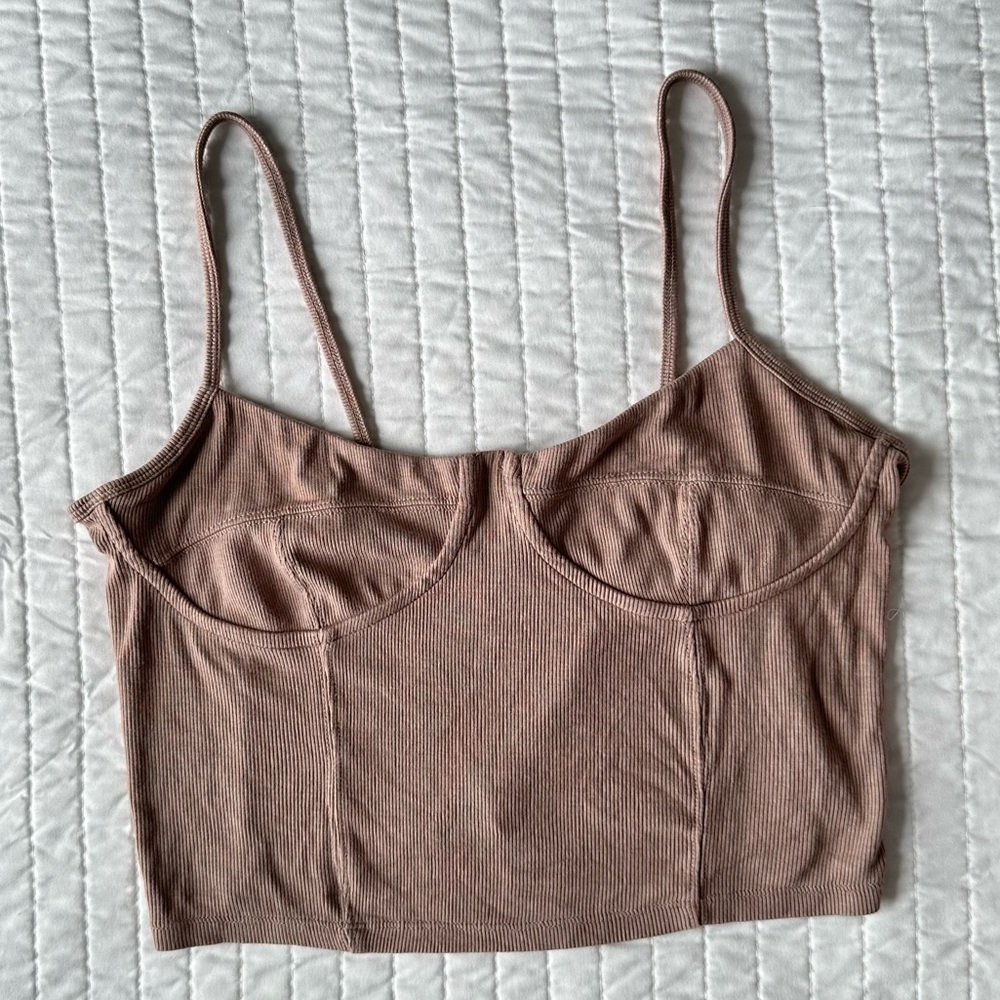 Love Tree Cropped Ribbed Cami